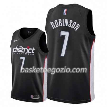 Canotte Uomo Washington Wizards Devin Robinson 7 2018-19 Nike City Edition Nero Swingman